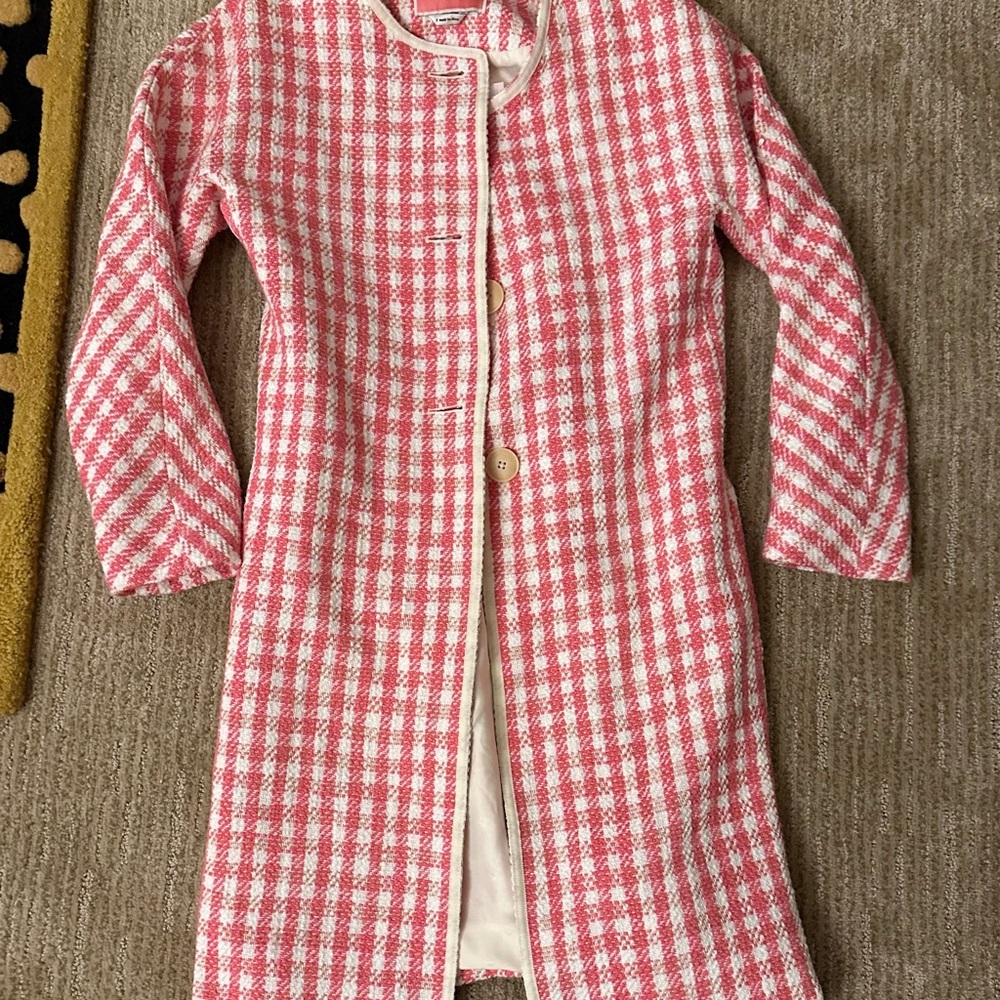 Kate spade gingham tweed coat